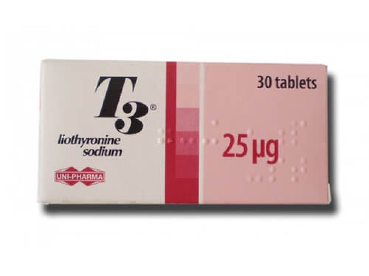 T3 Cytomel Uni-Pharma (Liothyronine Sodium) - 30 tabs (25mcg/tab)