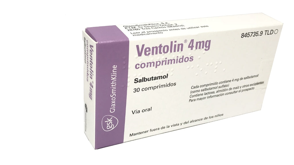 Ventolin GSK (Salbutamol) - 100tabs (4mg/tab)